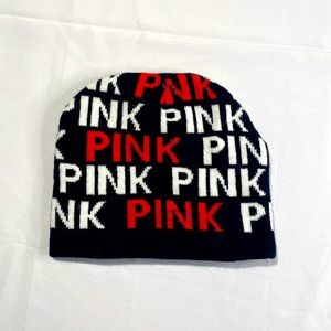 Pink beanie hat